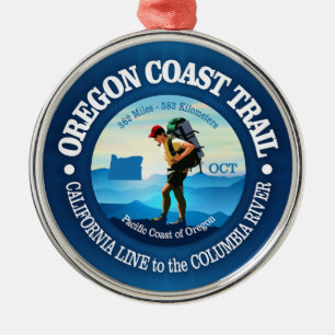 Oregon Coast Trail (C) Metal Ornament