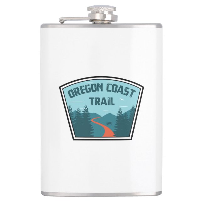 Oregon Coast Trail Hip Flask (Front)