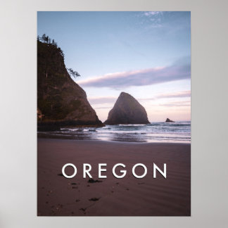 Oregon Coast Travel Photography-Ocean Sunrise Poster