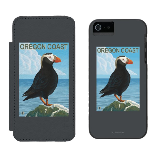Oregon Coast Tufted Puffin Incipio iPhone Wallet Case (Side by Side)