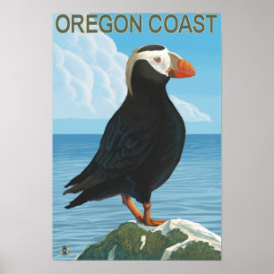 Oregon Coast Tufted Puffin Poster
