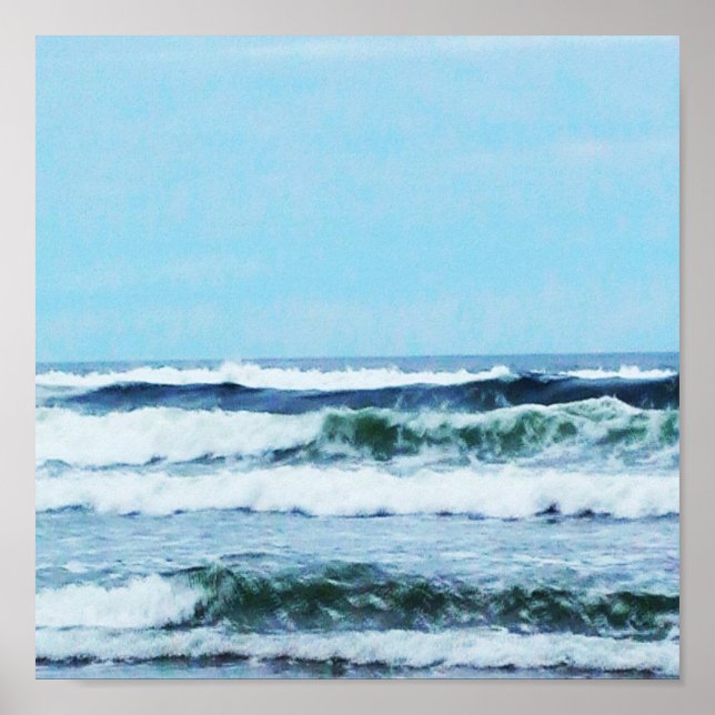 Oregon Coast Waves Poster (Front)