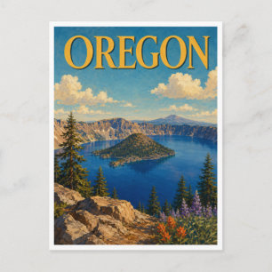 Oregon Crater Lake GeoSaga Postcard