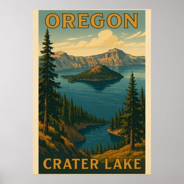 Oregon Crater Lake V03 Poster (Front)