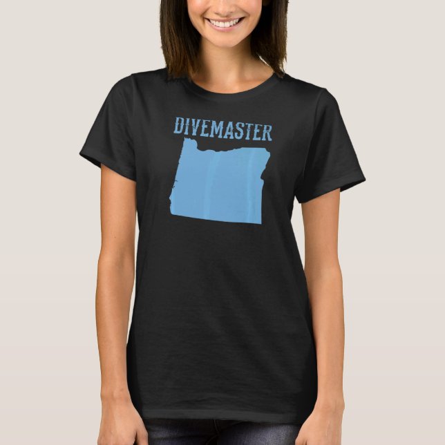 Oregon Divemaster Scuba Diving Instructor Dive Fla T-Shirt (Front)