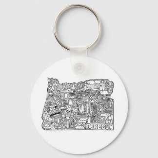 Oregon Doodle Keychain