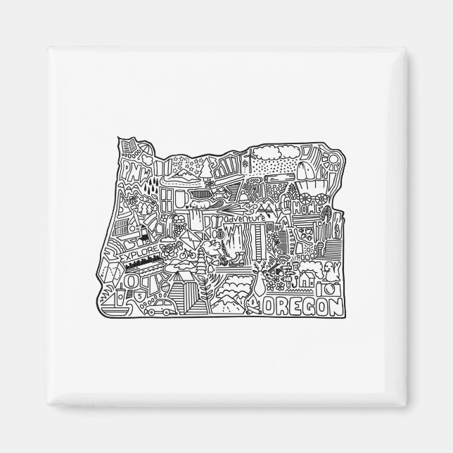 Oregon Doodle Magnet (Front)