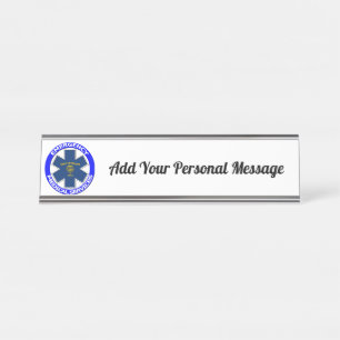Oregon EMS Star of Life Desk Name Plate
