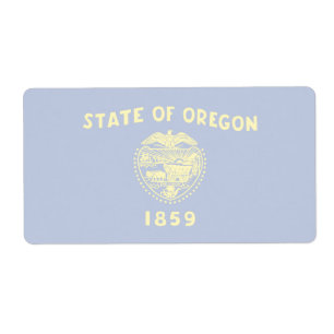 Oregon Faint Flag Shipping Label