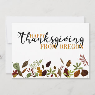 Oregon Fall Foliage Thanksgiving Card