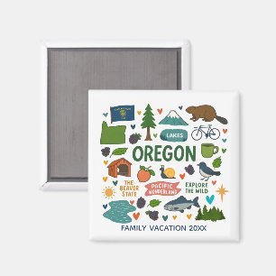 Oregon Family Trip Keepsake Custom Magnet