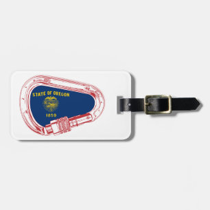 Oregon Flag Climbing Carabiner Luggage Tag