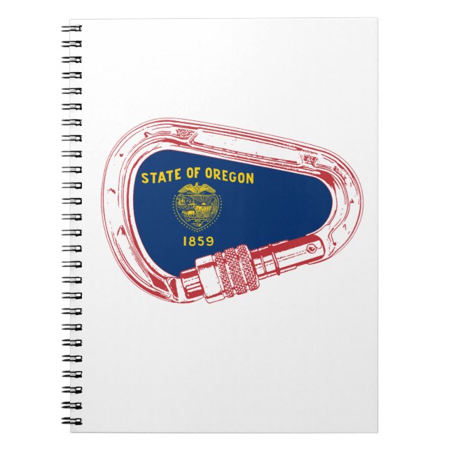 Oregon Flag Climbing Carabiner Notebook (Front)