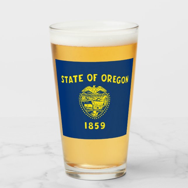 Oregon flag  glass (Front Filled)