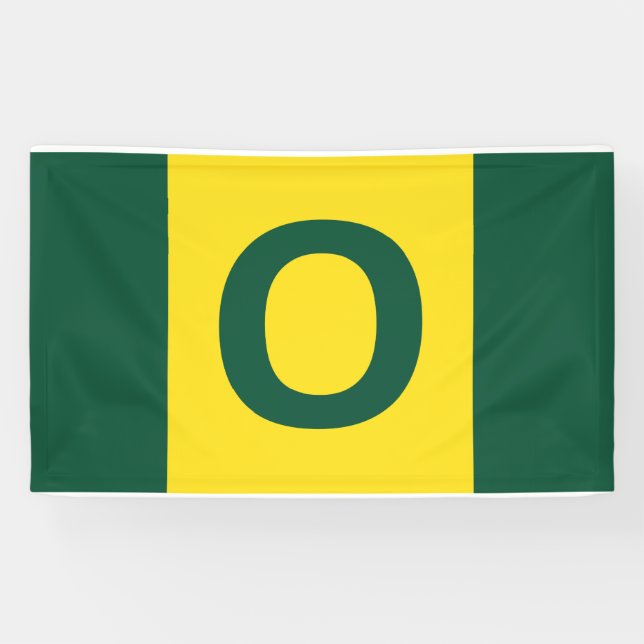 Oregon Flag - Green, Yellow, Green Banner (Horizontal)