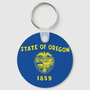 Oregon flag keychain