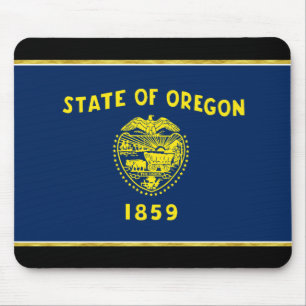 Oregon flag mouse pad
