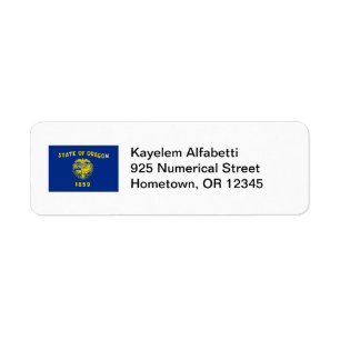 Oregon Flag Return Address Label