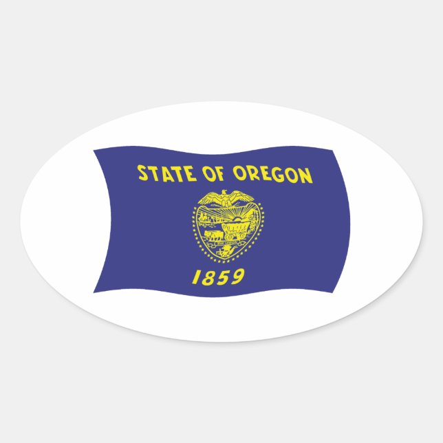 Oregon Flag Sticker (Front)