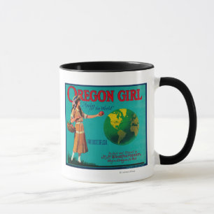 Oregon Girl Apple Crate LabelElgin, OR Mug