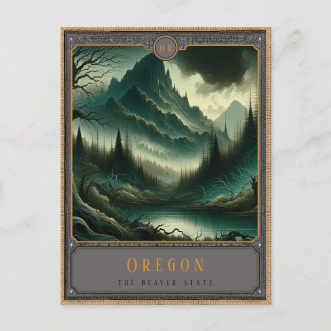 Oregon | Gothic Art Postcard (Front)