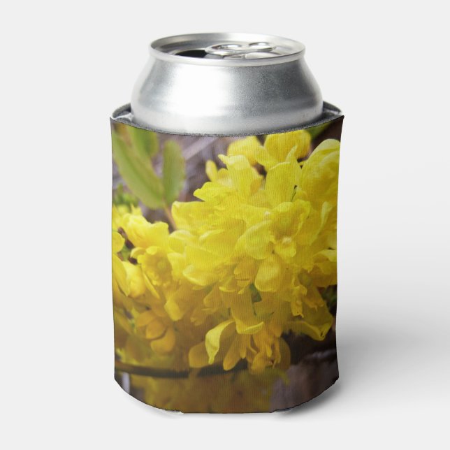 Oregon Grape Flowers Yellow Wildflowers Can Cooler (Can Front)