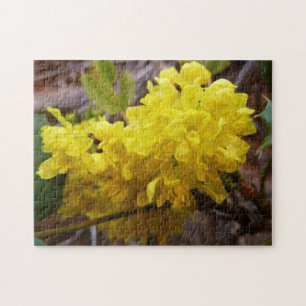 Oregon Grape Flowers Yellow Wildflowers Jigsaw Puzzle