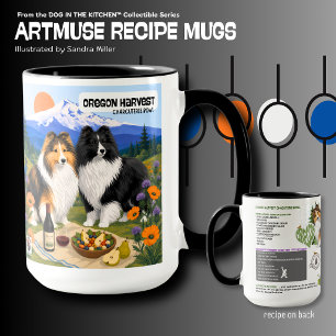 OREGON HARVEST - Sheltie - Art Muse Recipe Mug