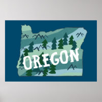 Oregon Illustrated Map