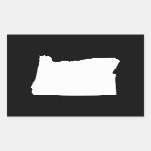 Oregon in White and Black Sticker