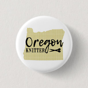 Oregon Knitter Black + Gold Crafts 1 Inch Round Button