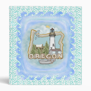 Oregon Lighthouse 3 Ring Binder