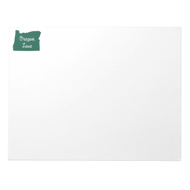 Oregon LOVE Rope Green Notepad (Front)