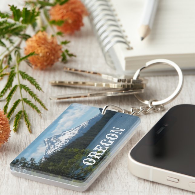 Oregon Mount Hood Landscape Keychain (Front Right)