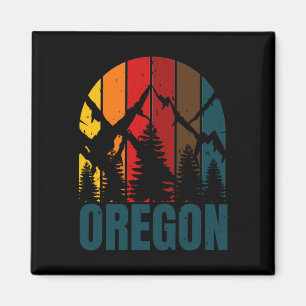 Oregon Mountains Retro Vintage Magnet