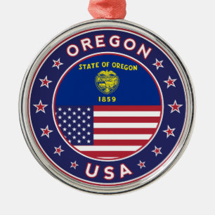 Oregon, Oregon sticker, phone case, tote bag Metal Ornament