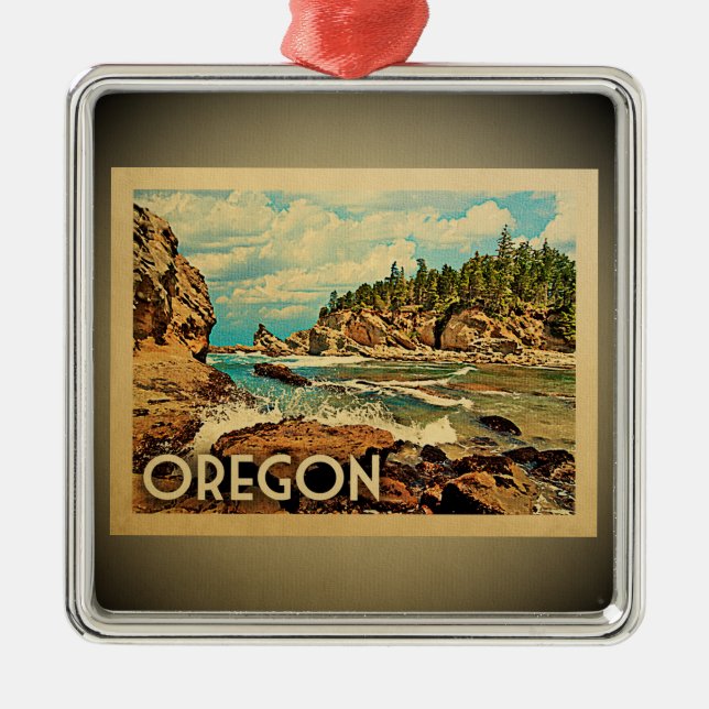 Oregon Ornament Vintage Travel (Front)