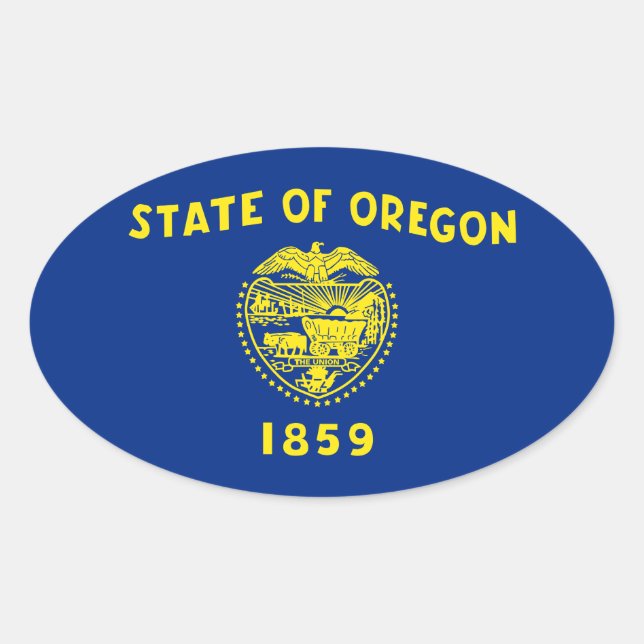 Oregon Oval Sticker (Front)