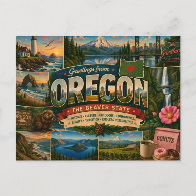 Oregon Postcard (Front)