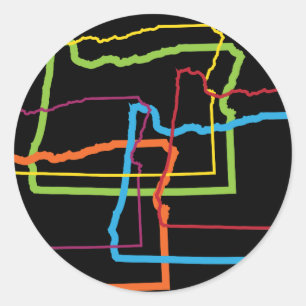oregon pride blur classic round sticker