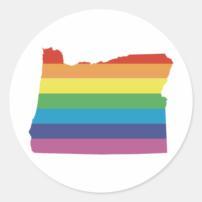 oregon pride. classic round sticker (Front)
