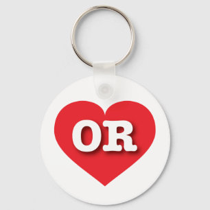 Oregon Red Heart - Big Love Keychain