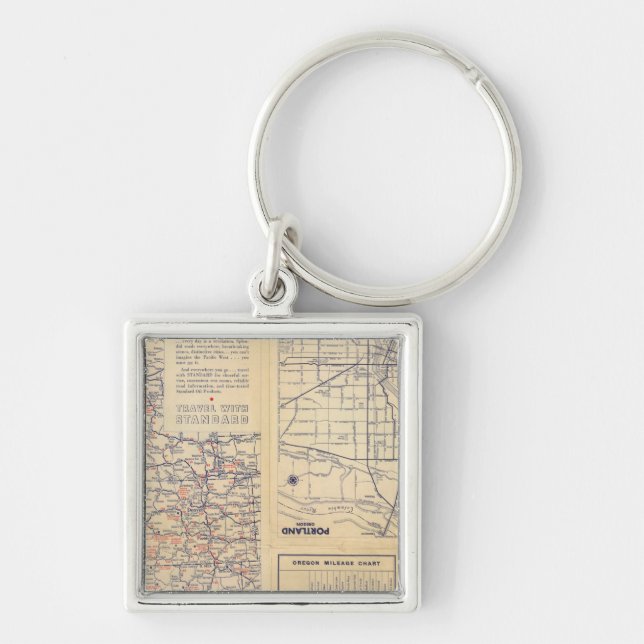 Oregon road map keychain (Front)