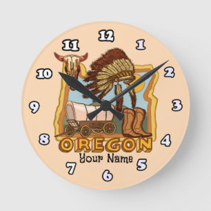 Oregon Round Clock