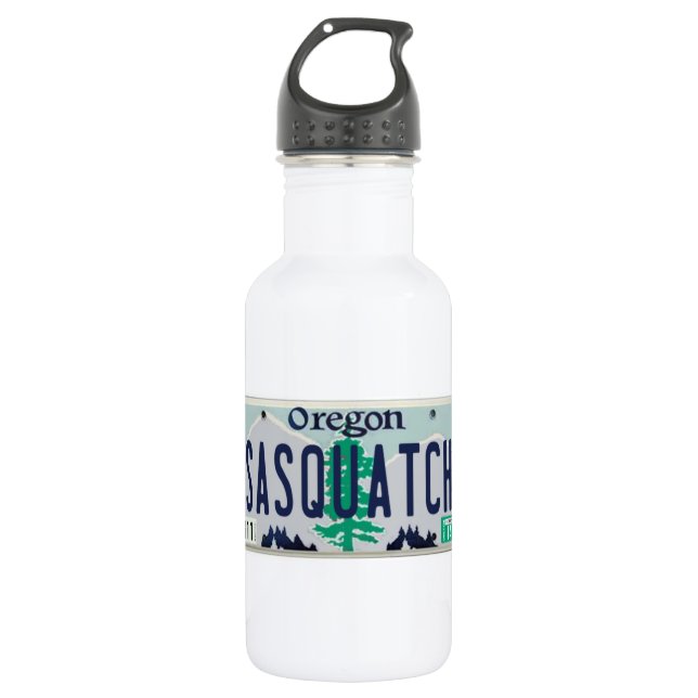 Oregon Sasquatch License Plate 532 Ml Water Bottle (Front)