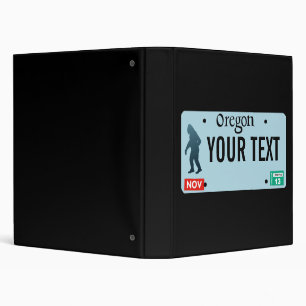 Oregon Sasquatch License Plate Binder