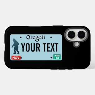 Oregon Sasquatch License Plate iPhone 16 Case