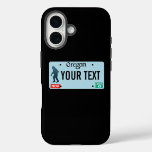 Oregon Sasquatch License Plate iPhone 16 Case