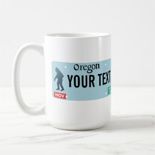 Oregon Sasquatch License Plate Coffee Mug