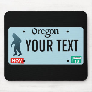 Oregon Sasquatch License Plate Mouse Pad